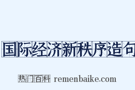 国际经济新秩序造句是什么意思的图片